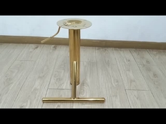 อุปกรณ์เสริมสตูลบาร์สีทอง พร้อมสีที่ปรับแต่งได้และสไตล์โมเดิร์น