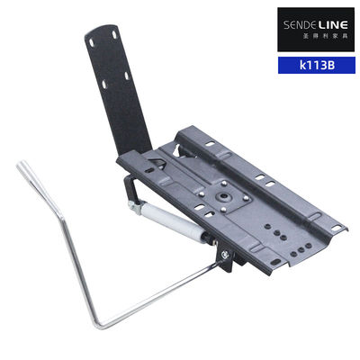 ราคาดี ปรับความซับซ้อนด้านหลังที่นอน Matte Black Iron Barber Chair Base Bracket สําหรับร้านทําผม ออนไลน์