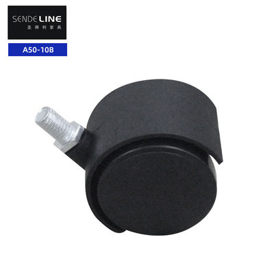 50 มิลลิเมตร สากล สีดํา ไนลอนสํานักงานเก้าอี้ Casters สกรู Thread การประกอบด้วยฟังก์ชันเบรค / โดยไม่มีฟังก์ชันเบรค